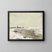 Landschap met winter, met kerk op de achtergrond - Adolf le Comte — ingelijst kunstwerk aan de muur