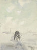 Landschap met winter, paard en koets - Adolf de Graaf — weergave van het kunstwerk