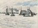 Boten met zeilen op een wateroppervlak - Adolf de Graaf — weergave van het kunstwerk