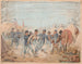 Camp du trente-deuxième régiment des volontaires de l'Indiana, compagnie A, près de Stones River, Tennessee, janvier 1863 - Adolph Metzner — weergave van het kunstwerk