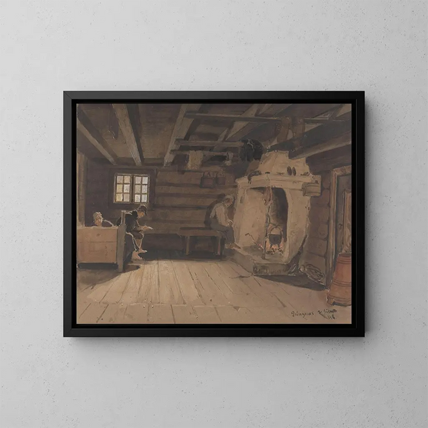 Anneau de Bondestue - Adolph Tidemand — framed artwork on a wall