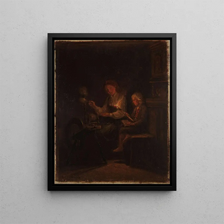 Adolph Tidemand - By the Spinning Wheel.webp