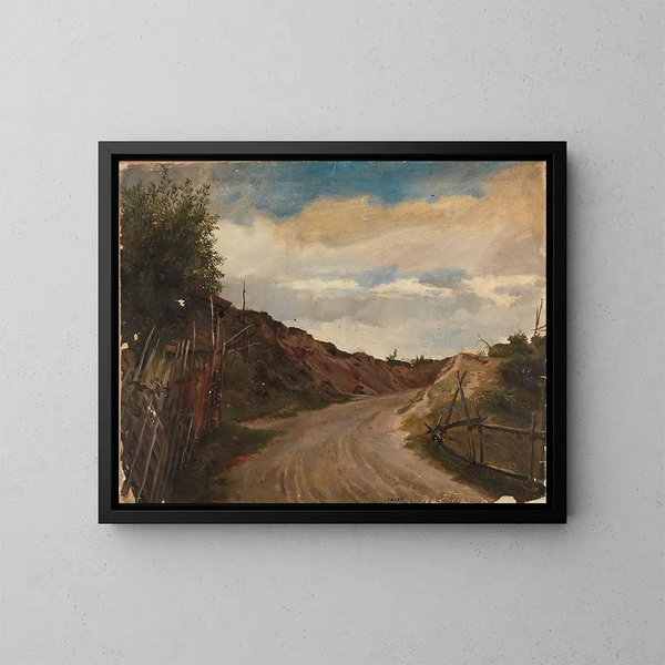 Route de campagne - Adolph Tidemand — ingelijst kunstwerk aan de muur