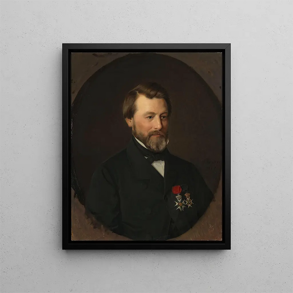 portret van Emil Tidemand, de broer van de kunstenaar - Adolph Tidemand — ingelijst kunstwerk aan de muur
