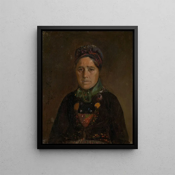 Portret van Ingeborg Skjønne de Numedal - Adolph Tidemand — ingelijst kunstwerk aan de muur