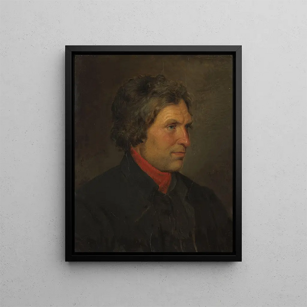 Portret van boer Torstein Ringheim uit Voss - Adolph Tidemand — ingelijst kunstwerk aan de muur