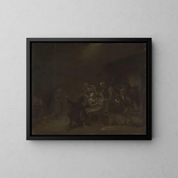 Esquisse voor De terugkeer van de berenjager - Adolph Tidemand — ingelijst kunstwerk aan de muur