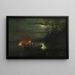 van het harpoenen vissen op het meer Krøderen - Adolph Tidemand — ingelijst kunstwerk aan de muur