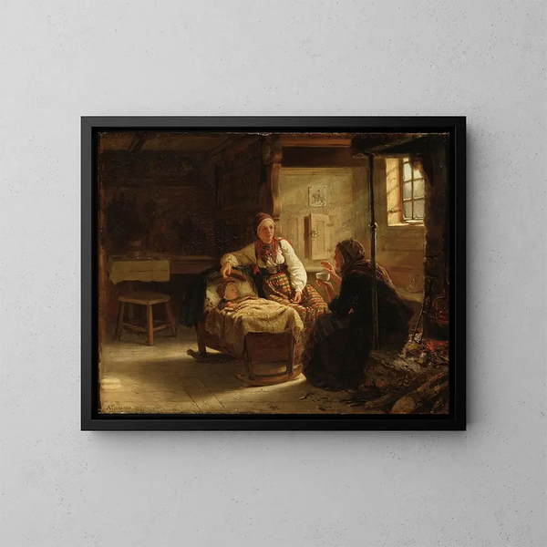 La Devineresse - Adolph Tidemand — ingelijst kunstwerk aan de muur