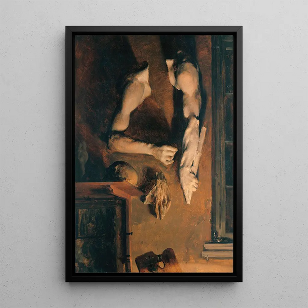 Reproduction of the painting Wall of the workshop - Adolph von Menzel