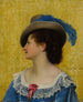 La plume bleue - Adolphe Alexandre Lesrel — artwork view