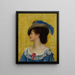 La plume bleue - Adolphe Alexandre Lesrel — framed artwork on a wall