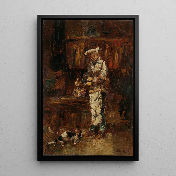 Reproductie van het schilderij Studie voor La Rôtisserie des deux Paons - Adolphe Monticelli
