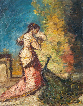 Adolphe Monticelli - Femme au Paon.webp