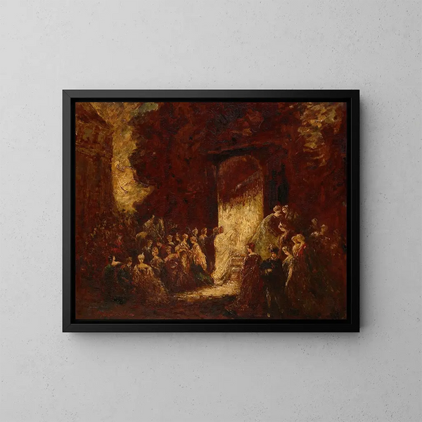 Afternoon Party - Adolphe Monticelli — framed artwork on a wall