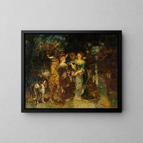 in the park - Adolphe Monticelli — framed artwork on a wall