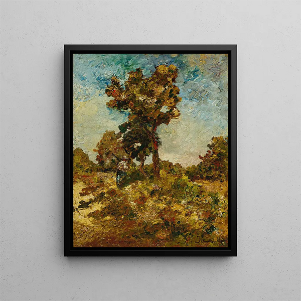 Les Arbres - Adolphe Monticelli — framed artwork on a wall