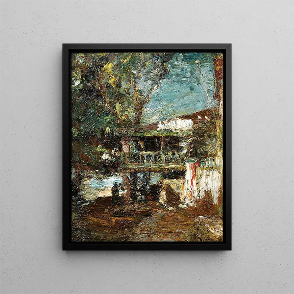 Landscape Painting - Adolphe Monticelli — framed artwork on a wall