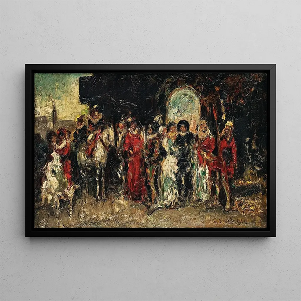 scène uit Faust - Adolphe Monticelli — ingelijst kunstwerk aan de muur