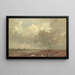 van rivierzicht bij avond - Adolphe Mouilleron — ingelijst kunstwerk aan de muur