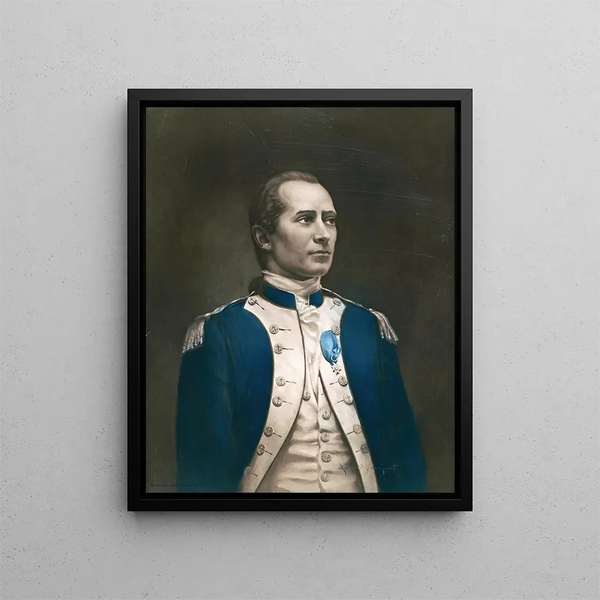 John Paul Jones - Adriaan M. de Groot — ingelijst kunstwerk aan de muur