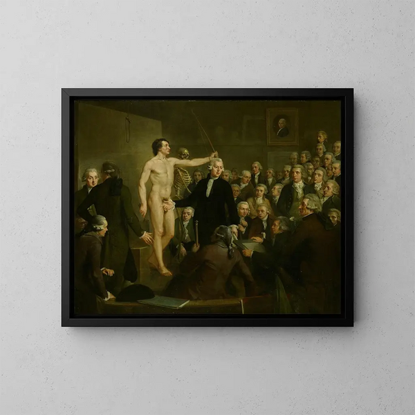 Lecture sur l'anatomie pour le département de dessin de Felix Meritis - Adriaan de Lelie — framed artwork on a wall