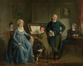 Familie van musici - Adriaan de Lelie — weergave van het kunstwerk