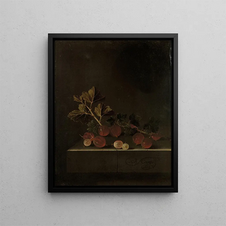 Adriaen Coorte - A Sprig of Gooseberries on a Stone Plinth.webp
