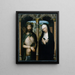 De gekroonde Christus met doornen Ecce Homo en de rouwende Maagd - Adriaen Isenbrandt — ingelijst kunstwerk aan de muur