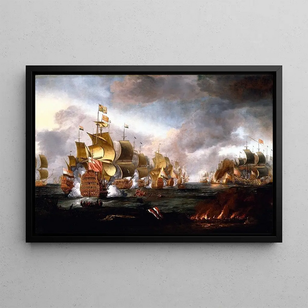Adriaen van Diest - The Battle of Lowestoft 3 June 1665 Engagement between the English and Dutch Fleets.webp