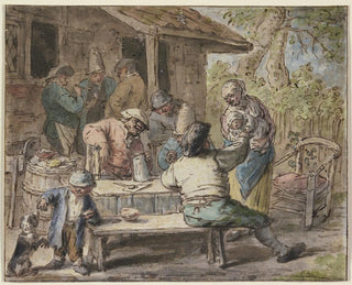 Adriaen van Ostade - Bauern mit Kindern vor einem Haus.webp