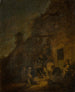 Abattre un cochon à la lueur d'une torche - Adriaen van Ostade — artwork view