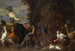 van een boerderijstafel met pauw, kalkoen en eenden - Cirkel van Adriaen van Utrecht — weergave van het kunstwerk