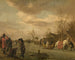 Winterplezier - Adriaen van de Velde — weergave van het kunstwerk