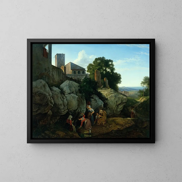 Ariccia - Adrian Ludwig Richter — framed artwork on a wall