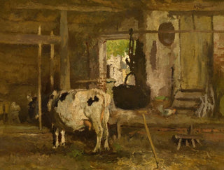 Binnenkant van de stallen - Adrien Joseph Heymans — weergave van het kunstwerk