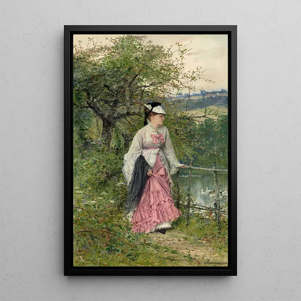 Reproduction of the painting Contemplation - Adrien Moreau