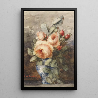 Adrienne Jacqueline sJacob - Boeket rozen in een vaas.webp