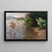 van Dame en boot op de Wörthersee - Adrienne von Pötting — ingelijst kunstwerk aan de muur