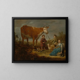 Aelbert Cuyp - Children and a Cow.webp