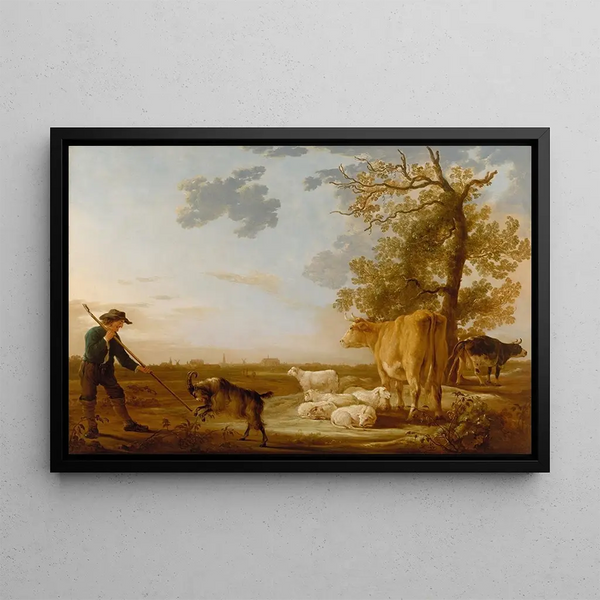 Landschap met vee - Aelbert Cuyp — ingelijst kunstwerk aan de muur