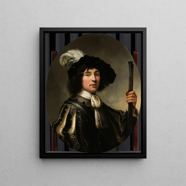 Portrait of a Young Man - Aelbert Cuyp — framed artwork on a wall