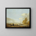 Landschap met rivier en houten brug - Aelbert Cuyp — ingelijst kunstwerk aan de muur