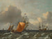 van Nederlandse mannen in oorlog op ruwe wateren - Aernout Smit — weergave van het kunstwerk