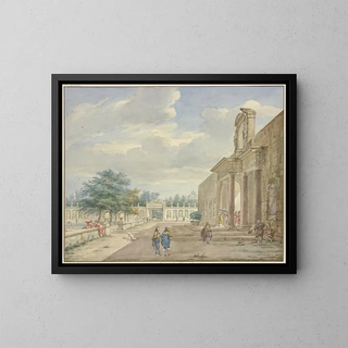 Aert Schouman - Garden with Terrace and Opulent Portal.webp