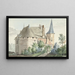 Het kasteel van Wouw - Aert Schouman — ingelijst kunstwerk aan de muur