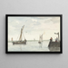 De vuurtoren in steen en de pier van Durgerdam - Aert Schouman — ingelijst kunstwerk aan de muur