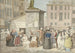 Plaats met monniken en nonnen tijdens de revolutie in België op 20 oktober 1787 - Aert Schouman — weergave van het kunstwerk
