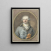 portret van een heer in een ovale lijst - Aert Schouman — ingelijst kunstwerk aan de muur
