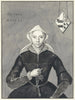 Portret van een vrouw met de wapens van Van Slingelandt-Brouwer - Aert Schouman — weergave van het kunstwerk